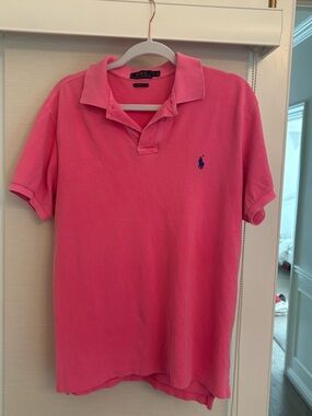 Ralph Lauren Hot Pink Polo with Navy Pony